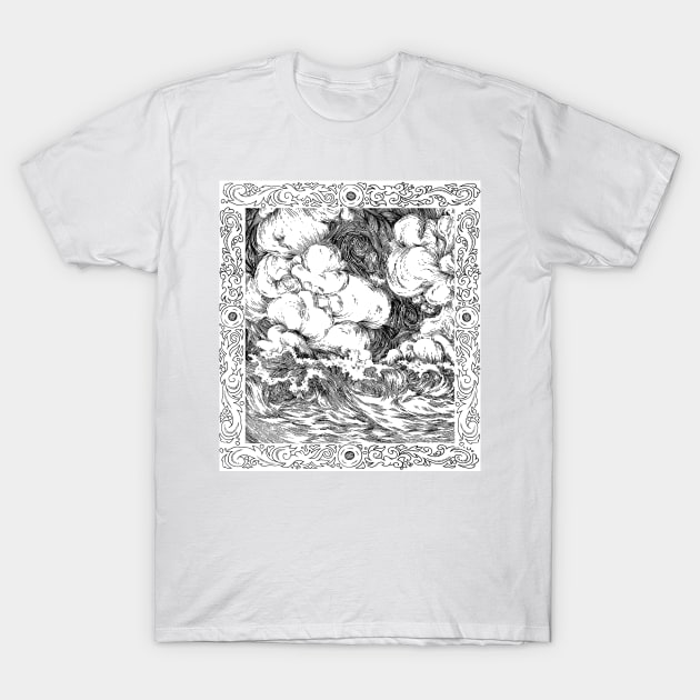 Storm at sea T-Shirt by ShumsterArt